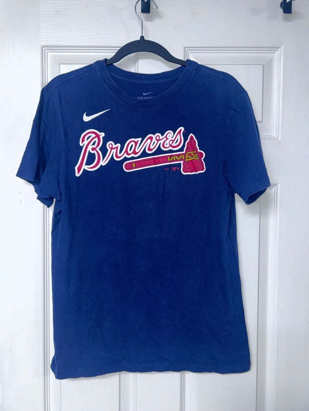 Nike Ronald Acuña Jr. Atlanta Braves MLB Name and Number T-Shirt Small Blue